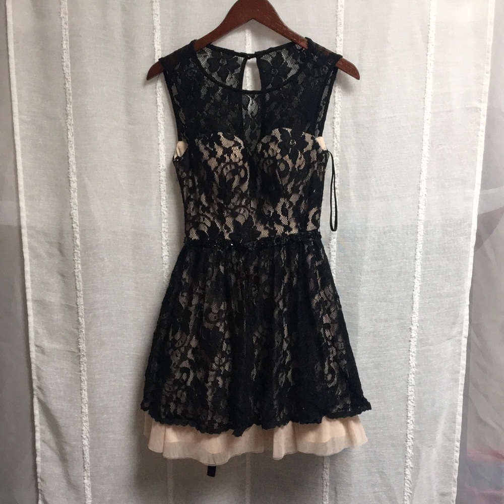 Black lace dress